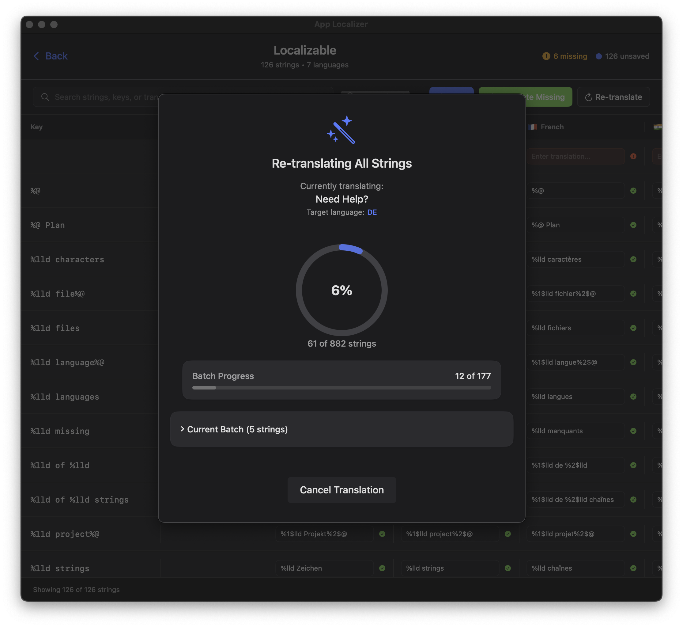 Translation Interface